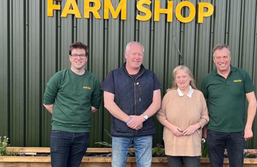 Nic at the Sustain Farm Shop opening