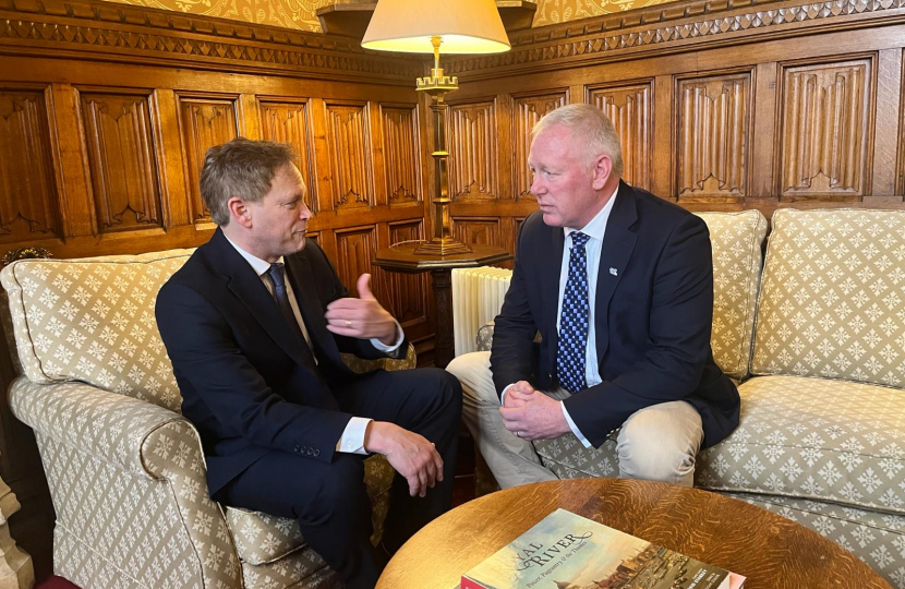 Nic with the Defence Secretary, Grant Shapps MP