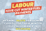 Labour have cut Winter Fuel Payments meaning 98,679 pensioners could lose their winter fuel allowance in Wiltshire.