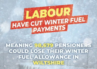 Labour have cut Winter Fuel Payments meaning 98,679 pensioners could lose their winter fuel allowance in Wiltshire.