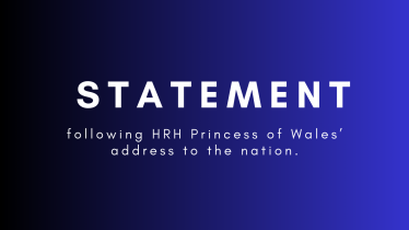 Statement following HRH Princess of Wales' address to the nation.